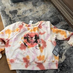 Disney tie dye sweatshirt girls wi to tags